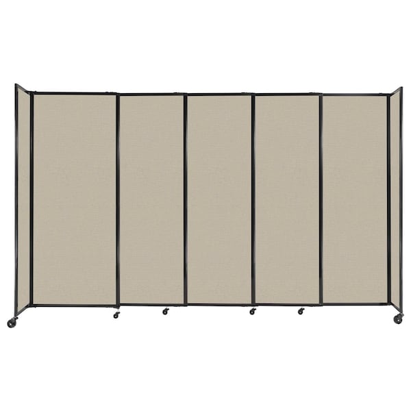 Versare StraightWall Sliding Portable Partition 11'3" x 6'10" Sand Fabric 1482518 - main